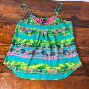 Weave Women's XL Multicolor Striped Camisole Tank Top Summer